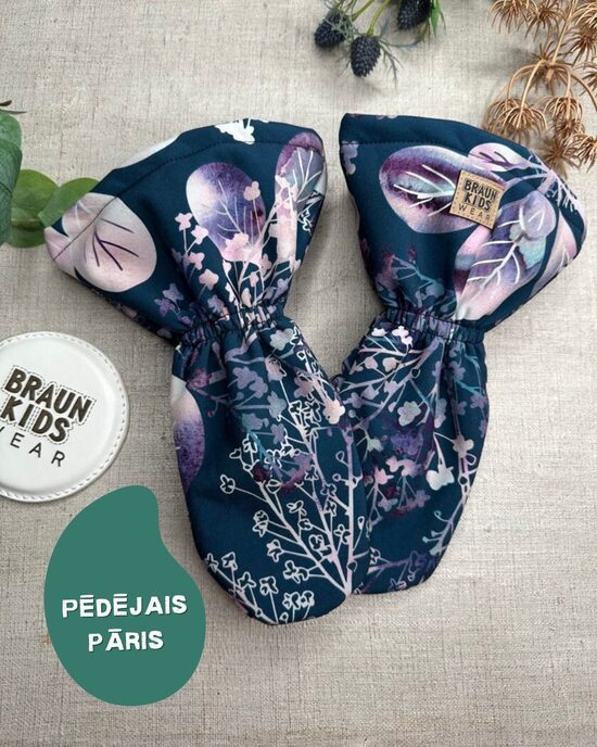 Starpsezonas softshell cimdi - violetie zariņi 